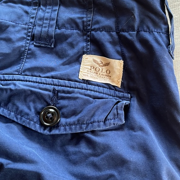 Navy Polo Ralph Lauren Lightweight Cargo Shorts - Picture 2 of 6